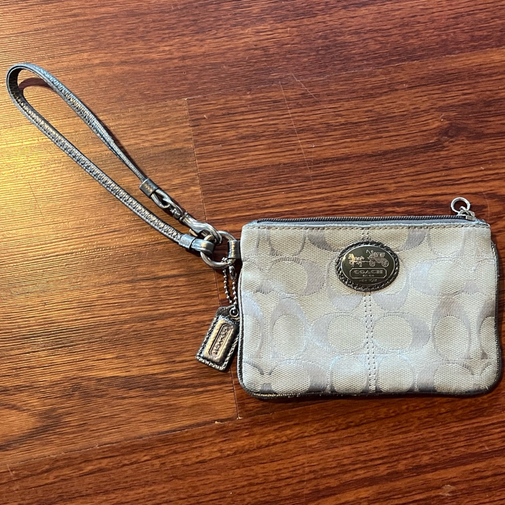 Coach signature wristlet